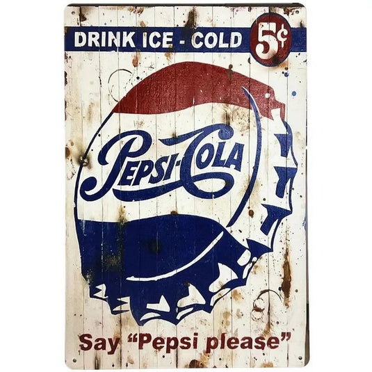 Ice Cold Served Here Metal Tin Signs Wall Art Posters Plate Wall Decor for Game Room Home Bars Man Cave Cafe Clubs Garage Retro - Grand Goldman