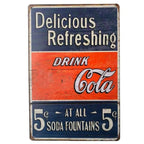 Ice Cold Served Here Metal Tin Signs Wall Art Posters Plate Wall Decor for Game Room Home Bars Man Cave Cafe Clubs Garage Retro - Grand Goldman