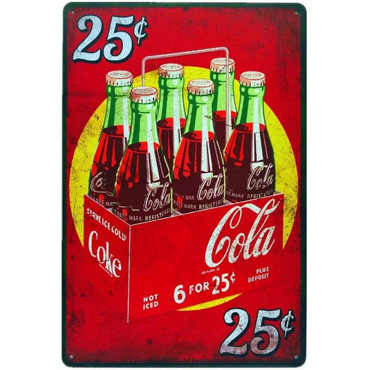 Ice Cold Served Here Metal Tin Signs Wall Art Posters Plate Wall Decor for Game Room Home Bars Man Cave Cafe Clubs Garage Retro - Grand Goldman