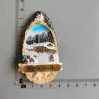 Iceland Tourism Souvenir Fridge Magnet  National Flag Landmark Fin Whale Painted Magnetic Refrigerator Sticker Home Decorative - Grand Goldman