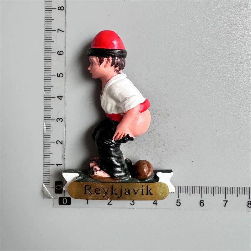 Iceland Tourism Souvenir Fridge Magnet  National Flag Landmark Fin Whale Painted Magnetic Refrigerator Sticker Home Decorative - Grand Goldman