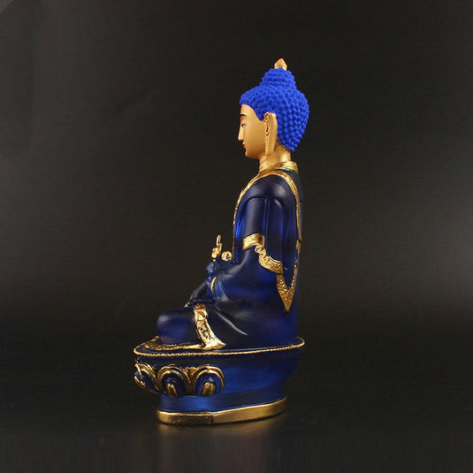 Imitation glass pharmacist Buddha statue - Grand Goldman