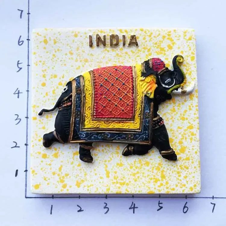 India Fridge Magnet Tourism Souvenir Rajasthan Bangalore 3D Resin Painted Crafts Magnets for Refrigerators Sticker Home Decor - Grand Goldman