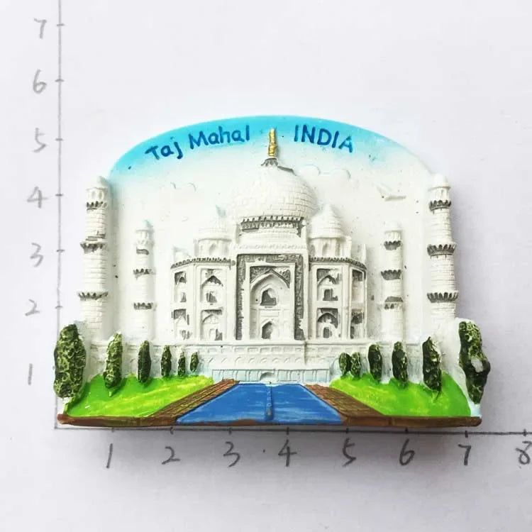 India Fridge Magnet Tourism Souvenir Rajasthan Bangalore 3D Resin Painted Crafts Magnets for Refrigerators Sticker Home Decor - Grand Goldman