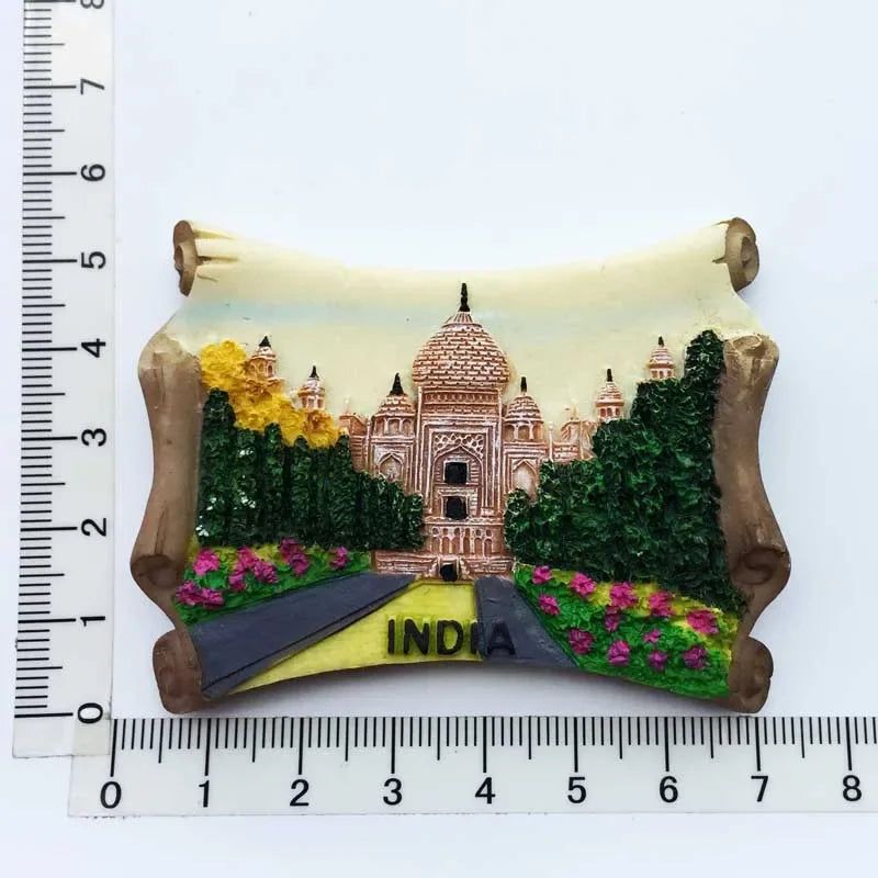 India Fridge Magnet Tourism Souvenir Rajasthan Bangalore 3D Resin Painted Crafts Magnets for Refrigerators Sticker Home Decor - Grand Goldman