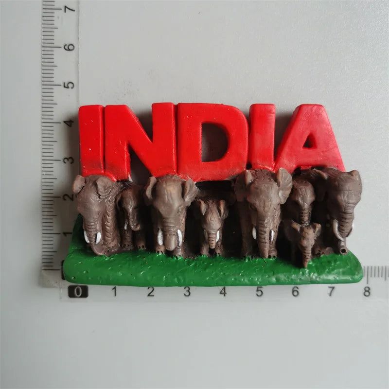 India Fridge Magnet Tourism Souvenir Rajasthan Bangalore 3D Resin Painted Crafts Magnets for Refrigerators Sticker Home Decor - Grand Goldman