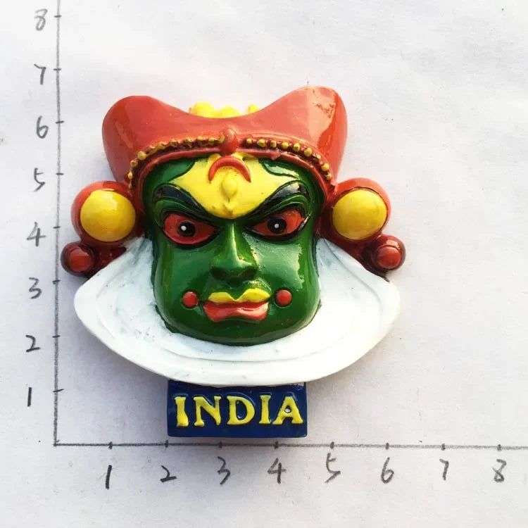 India Fridge Magnet Tourism Souvenir Rajasthan Bangalore 3D Resin Painted Crafts Magnets for Refrigerators Sticker Home Decor - Grand Goldman