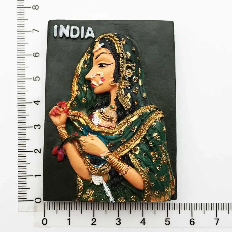 India Fridge Magnet Tourism Souvenir Rajasthan Bangalore 3D Resin Painted Crafts Magnets for Refrigerators Sticker Home Decor - Grand Goldman