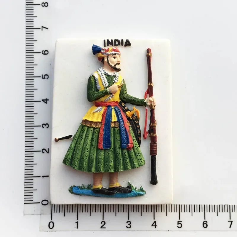 India Fridge Magnet Tourism Souvenir Rajasthan Bangalore 3D Resin Painted Crafts Magnets for Refrigerators Sticker Home Decor - Grand Goldman