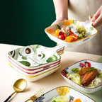 Ins Creative Household Ceramic Plate Japanese Baking Baking Plate Salad - Grand Goldman