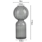 Ins Creative Glass Vase Striped Transparent Glass Vase Table Decorative Ornaments Hydroponic Flower Simple Vase - Grand Goldman