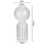 Ins Creative Glass Vase Striped Transparent Glass Vase Table Decorative Ornaments Hydroponic Flower Simple Vase - Grand Goldman