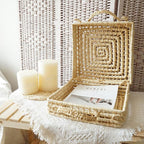 Ins Straw Storage Basket Home Retro Homestay Soft Decoration Basket Shooting Prop Basket Hand Woven Basket - Grand Goldman