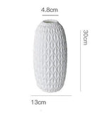 Ins Style Home Creative Relief Craft Dried Flower Flower Arrangement Ceramic Vase Decoration - Grand Goldman