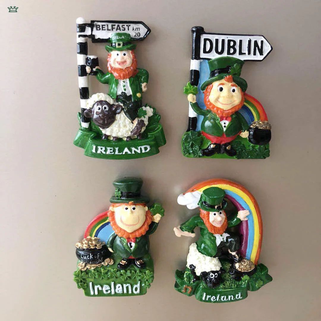 Ireland Fridge Magnets Cartoon Irish Dublin Belfast World Tourism Fridge Magnets Souvenir Refrigerator Magnets Home Decoration - Grand Goldman