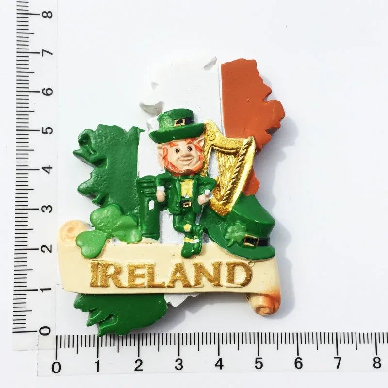 Ireland Fridge Magnets Cartoon Irish Dublin Belfast World Tourism Fridge Magnets Souvenir Refrigerator Magnets Home Decoration - Grand Goldman