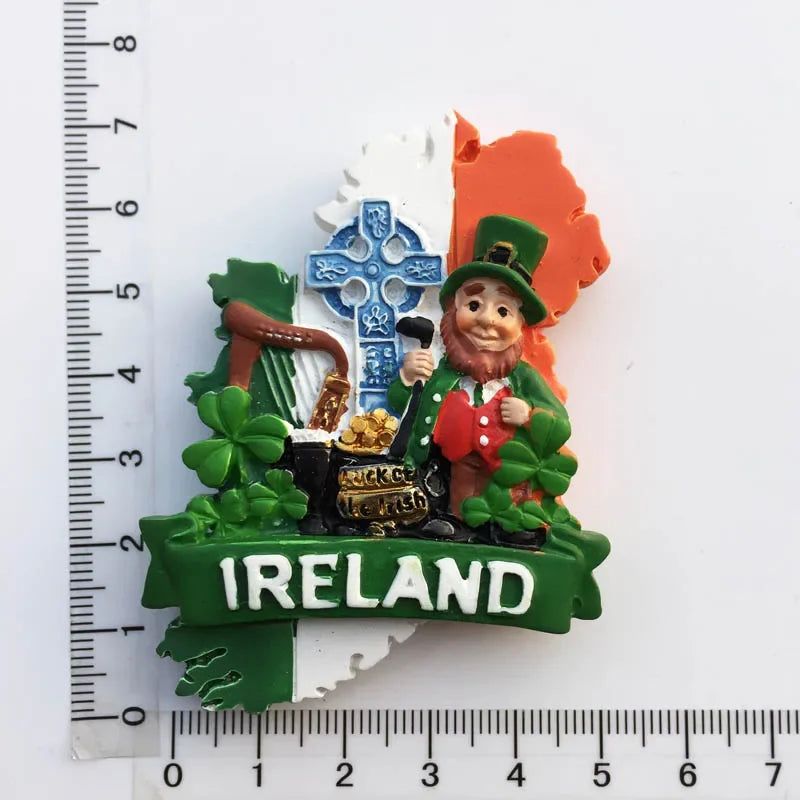 Ireland Fridge Magnets Cartoon Irish Dublin Belfast World Tourism Fridge Magnets Souvenir Refrigerator Magnets Home Decoration - Grand Goldman