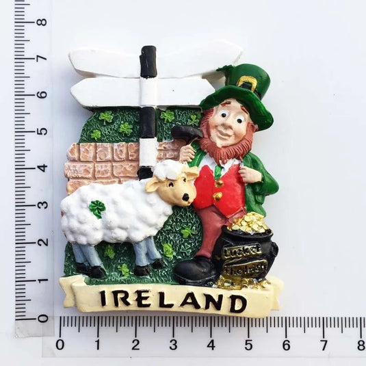 Ireland Fridge Magnet Tourist Souvenirs Resin Crafts Magnetic Refrigerator Stickers Home Decorative Collection Gift Cute Magnet - Grand Goldman