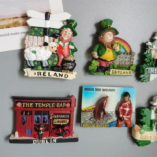 Ireland Fridge Magnets Cartoon Irish Dublin Belfast World Tourism Fridge Magnets Souvenir Refrigerator Magnets Home Decoration - Grand Goldman