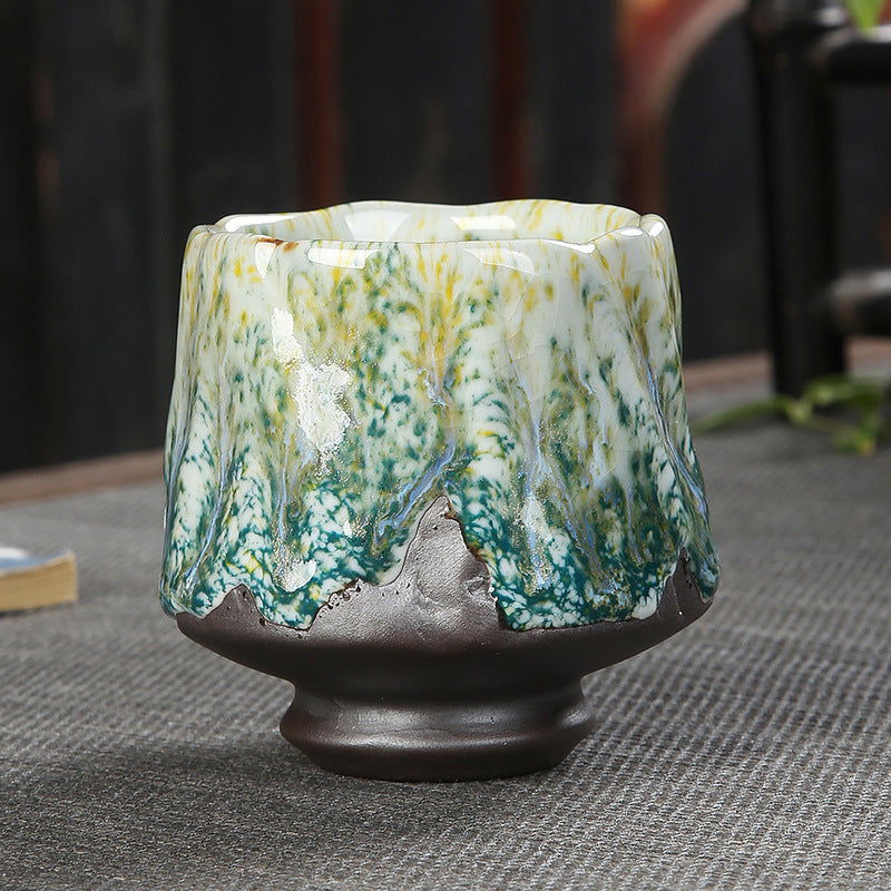 Iron Tire Stoneware Espresso Coffee Cup Kung Fu Kiln Into Tea Cup - Grand Goldman