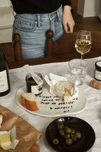 Irregular Design Letter Ceramic Dinner Plate - Grand Goldman