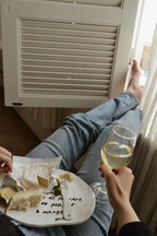 Irregular Design Letter Ceramic Dinner Plate - Grand Goldman