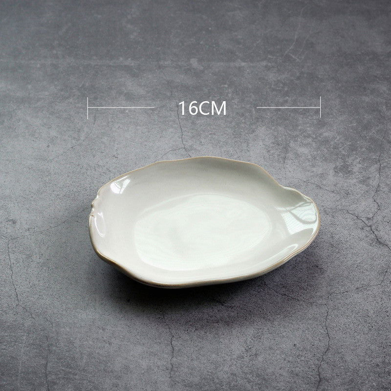 Irregular ceramic bowl dinner plate - Grand Goldman