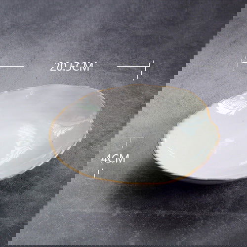 Irregular ceramic bowl dinner plate - Grand Goldman