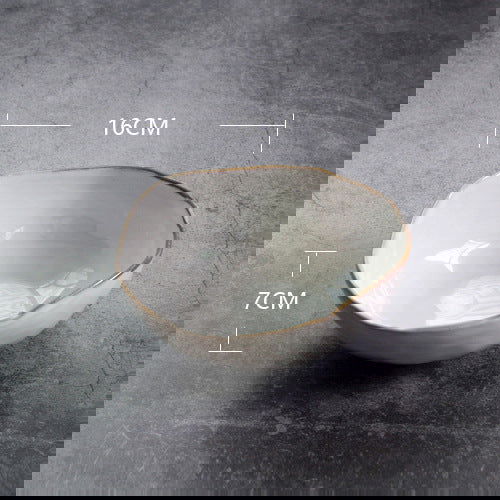 Irregular ceramic bowl dinner plate - Grand Goldman