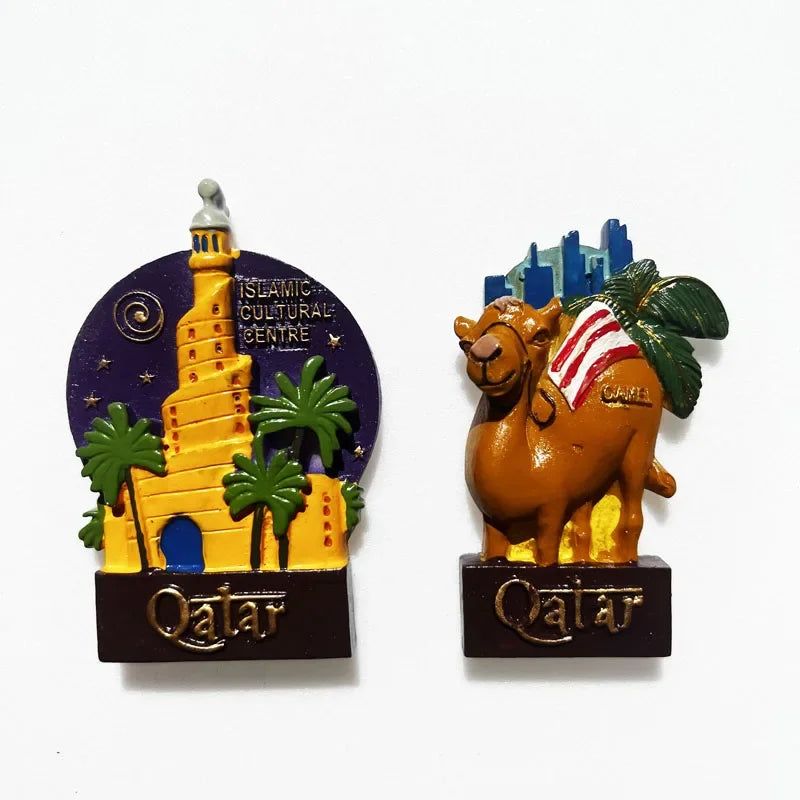 Islamic Center of Arab States Qatar Fridge Magnets Camel Tourism Souvenir Magnetic Refrigerator Sticker Resin Collection Decor - Grand Goldman