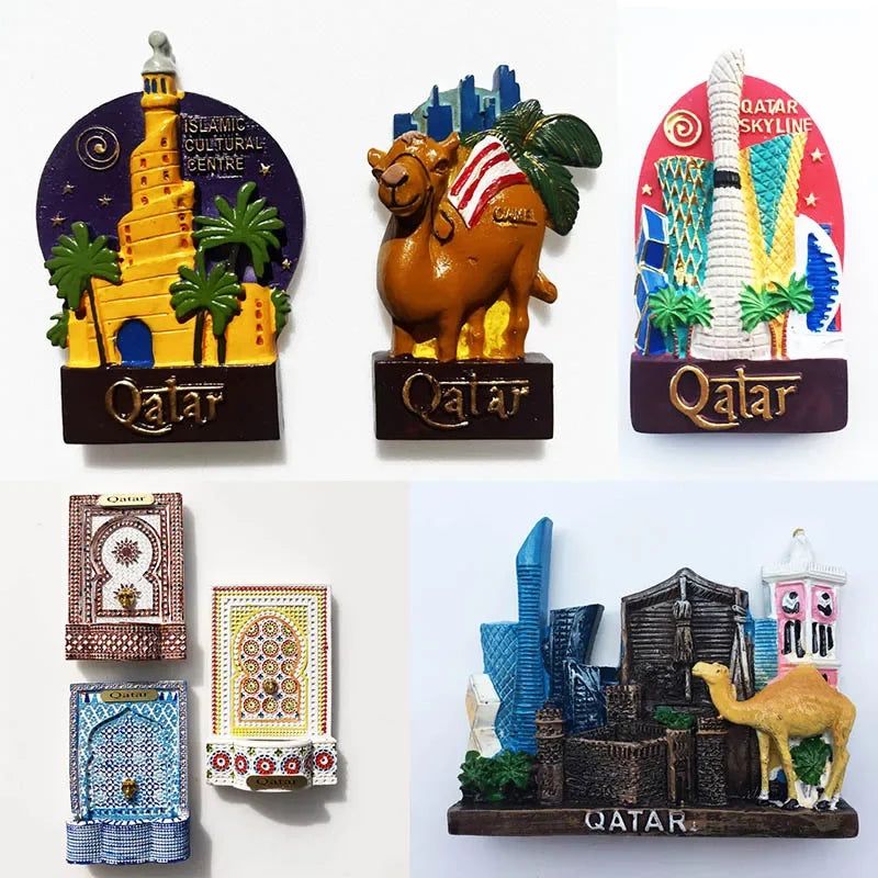 Islamic Center of Arab States Qatar Fridge Magnets Camel Tourism Souvenir Magnetic Refrigerator Sticker Resin Collection Decor - Grand Goldman
