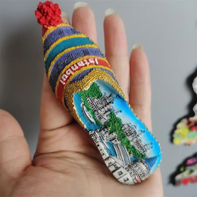 Istanbul Magnetic Refrigerator Stickers Turkey SideTurtle Virgin Mary's House Tourist Magnets Painting Decorative Crafts gifts - Grand Goldman