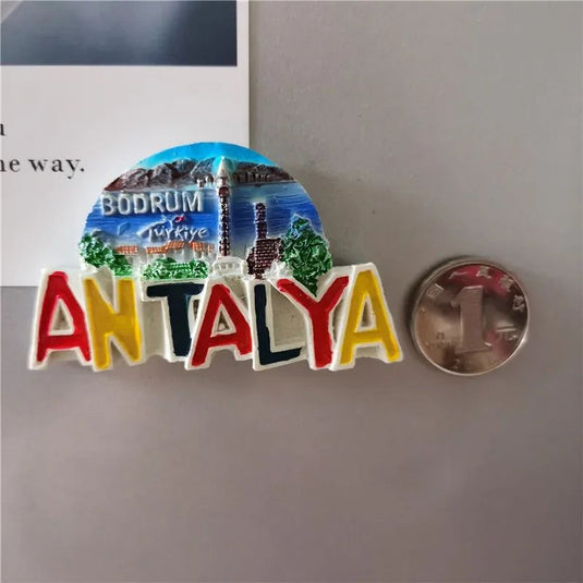 Istanbul Magnetic Refrigerator Stickers Turkey SideTurtle Virgin Mary's House Tourist Magnets Painting Decorative Crafts gifts - Grand Goldman