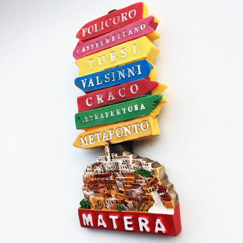 Italia Fridge Magnets Italy Matera Alassio Stresa Tourism Souvenir for the house Refrigerator Magnetic Stickers Home Decoration - Grand Goldman