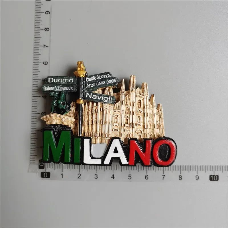 Italy Milan Fridge Magnets Madrid Florence Toscana Sirmione Lecce Venezia Tourist Souvenirs Magnetic Refrigerator Stickers Gift - Grand Goldman