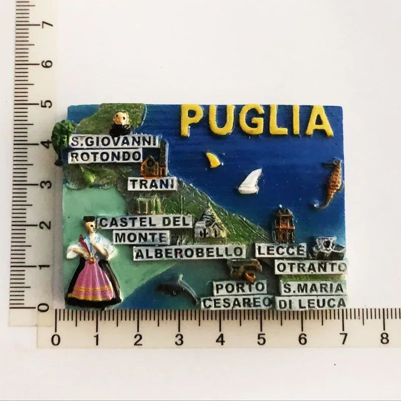 Italy Milan Fridge Magnets Madrid Florence Toscana Sirmione Lecce Venezia Tourist Souvenirs Magnetic Refrigerator Stickers Gift - Grand Goldman