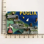 Italy Milan Fridge Magnets Madrid Florence Toscana Sirmione Lecce Venezia Tourist Souvenirs Magnetic Refrigerator Stickers Gift - Grand Goldman