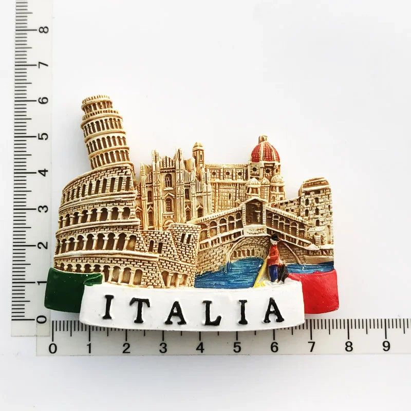 Italy Milan Fridge Magnets Madrid Florence Toscana Sirmione Lecce Venezia Tourist Souvenirs Magnetic Refrigerator Stickers Gift - Grand Goldman