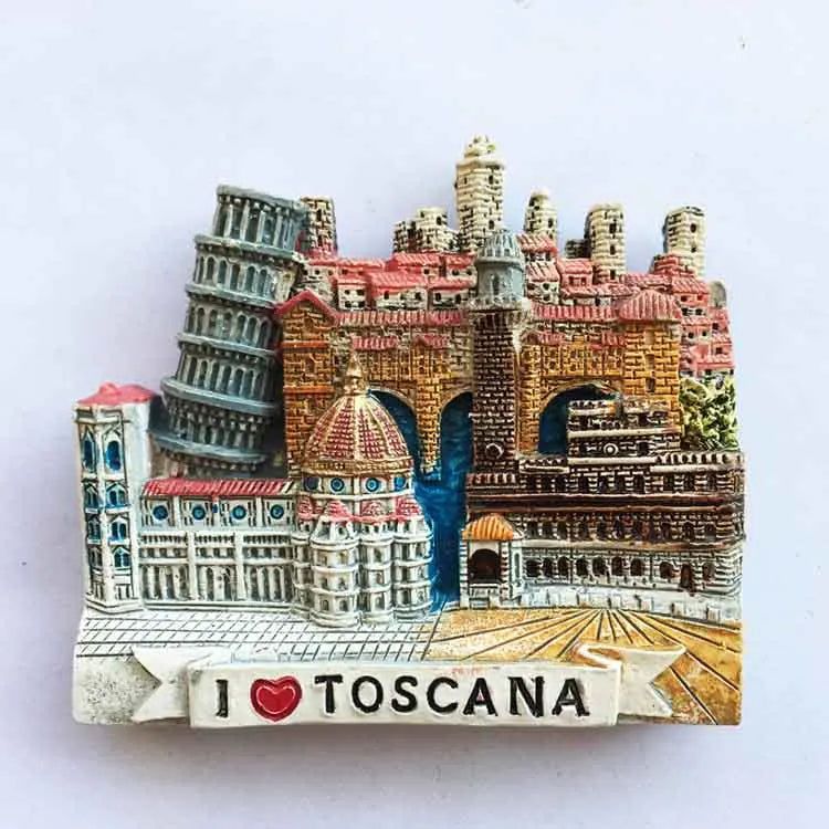 Italy Resin Fridge Magnets Tourism Souvenir Toscana Firenze San Gimignano Siena Venezia Refrigerator Stickers Home Decor Gifts - Grand Goldman