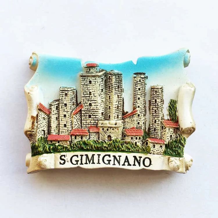 Italy Resin Fridge Magnets Tourism Souvenir Toscana Firenze San Gimignano Siena Venezia Refrigerator Stickers Home Decor Gifts - Grand Goldman