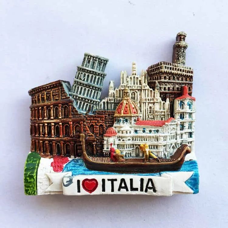 Italy Resin Fridge Magnets Tourism Souvenir Toscana Firenze San Gimignano Siena Venezia Refrigerator Stickers Home Decor Gifts - Grand Goldman