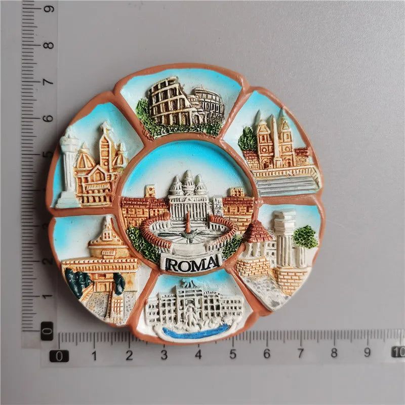 Italy Roma Colosseo fridge magnet Tourism Souvenir Resin Crafts Divid Magnetic Refrigerator Stickers home decor Collection Gifts - Grand Goldman
