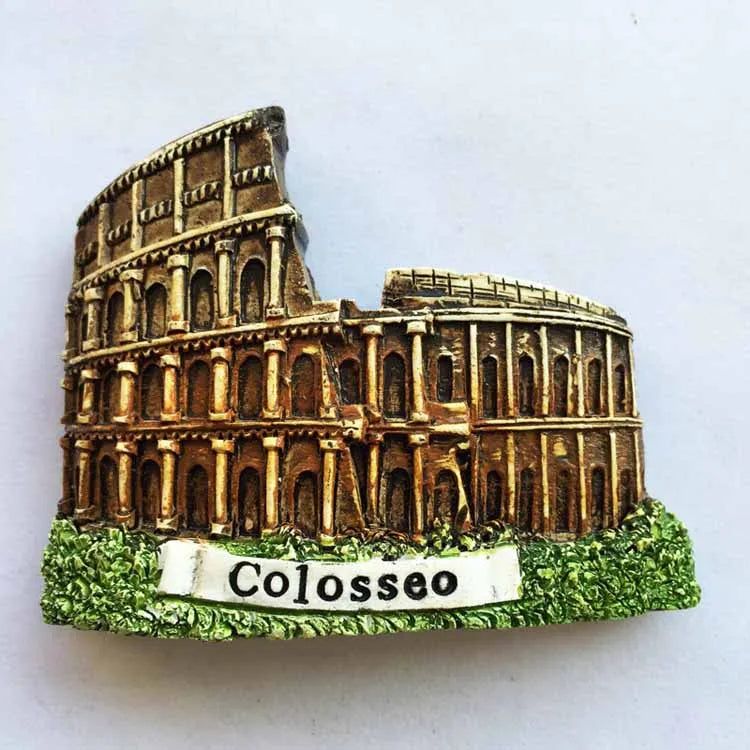 Italy Roma Colosseo fridge magnet Tourism Souvenir Resin Crafts Divid Magnetic Refrigerator Stickers home decor Collection Gifts - Grand Goldman