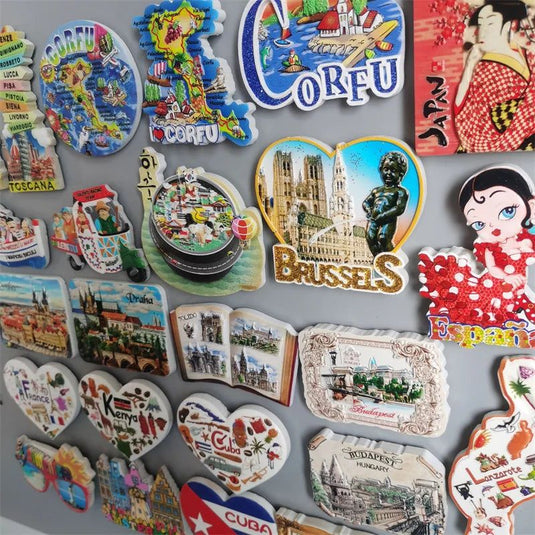 Italy Spain Espana Japan Korea Praha Hungary Corfu Kenya Cuba Brussels Fridge Magnet World Travel Souvenir Home Decor - Grand Goldman