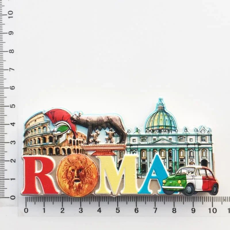 Italy Venice Fridge Magnets Italian Taormina Roma Firenze Alberobello trulli Lion Tourism Refrigerator Magnetic Stickers Decor - Grand Goldman