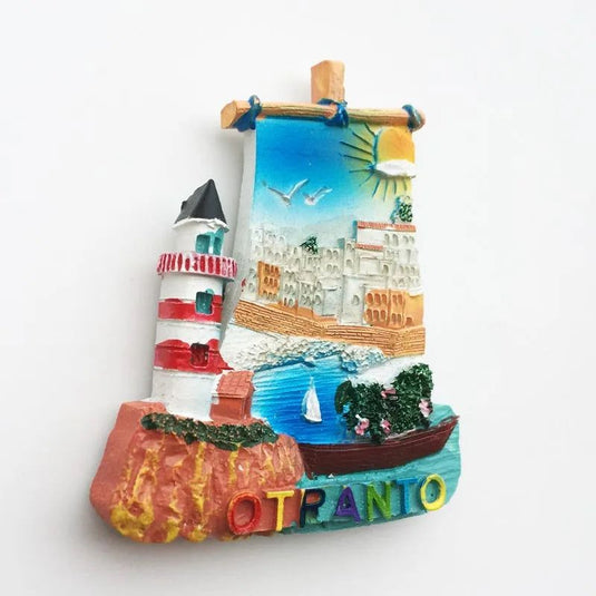 Italy fridge magnets Italian Sicily Otranto tourist souvenir decorative arts magnetic refrigerator stickers travel gifts decor - Grand Goldman