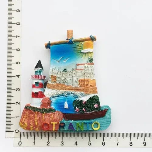 Italy fridge magnets Italian Sicily Otranto tourist souvenir decorative arts magnetic refrigerator stickers travel gifts decor - Grand Goldman