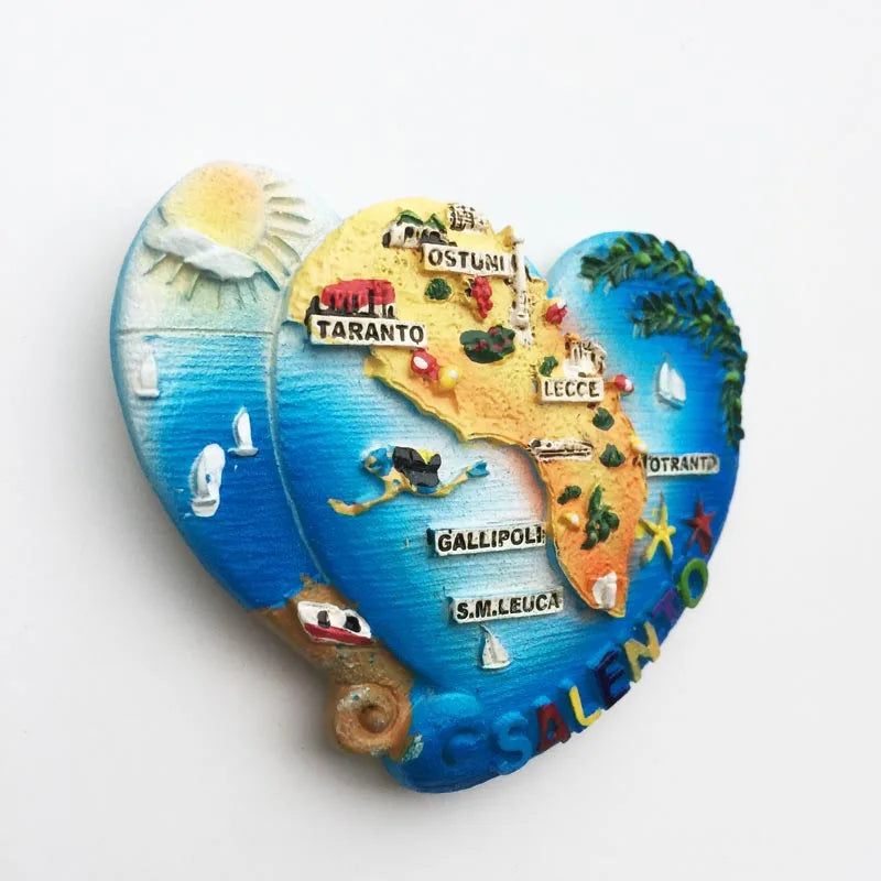 Italy fridge magnets Italian Sicily Otranto tourist souvenir decorative arts magnetic refrigerator stickers travel gifts decor - Grand Goldman