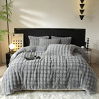 Ivellow Velvet Duvet Cover Queen Set Sage Green Comforter Cover 3Pcs Ultra Soft Cover Breathable Solid Luxury Flannel Velour Duvet Cover Zipper Closure Corner Tie - Grand Goldman