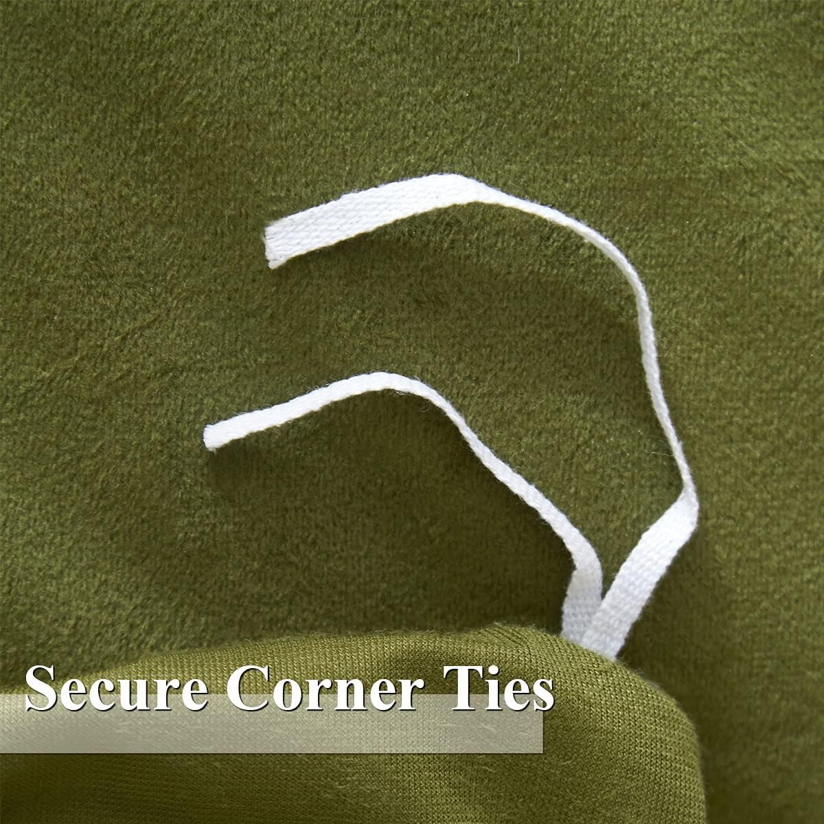 Ivellow Velvet Duvet Cover Queen Set Sage Green Comforter Cover 3Pcs Ultra Soft Cover Breathable Solid Luxury Flannel Velour Duvet Cover Zipper Closure Corner Tie - Grand Goldman